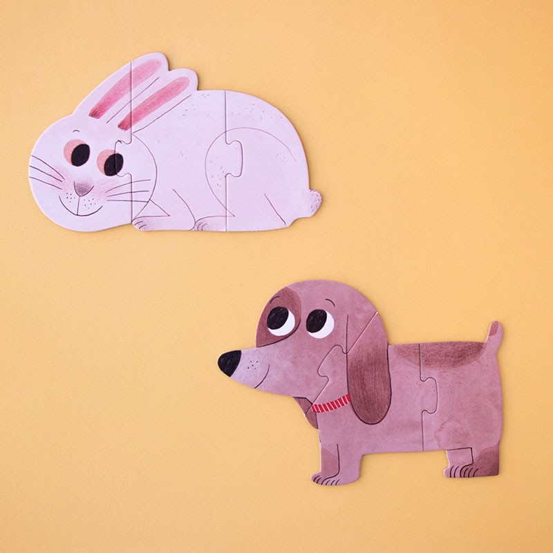 7 puzzles de mascotas